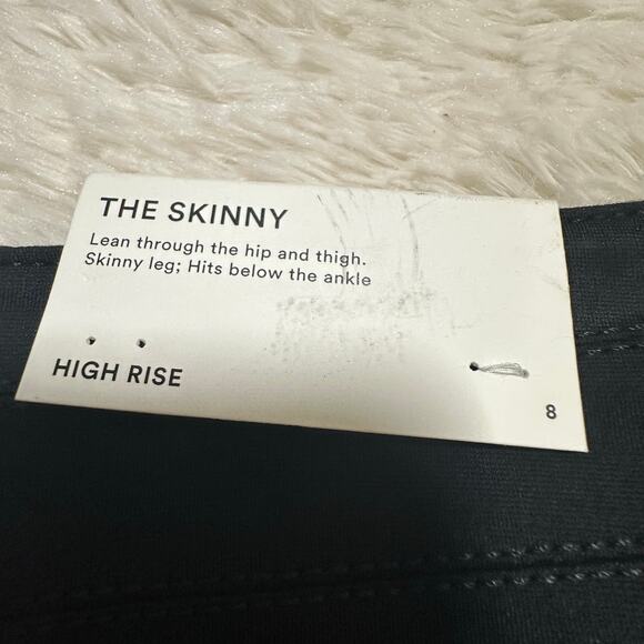 Ann Taylor " The Skinny " High Rise Black 3 Button Pants Sz 8 NWT - Picture 4 of 13